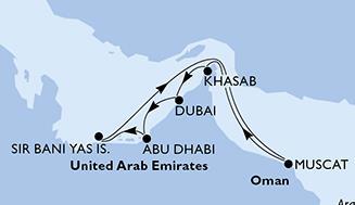 ARABSKÉ EMIRÁTY Číslo plavby TR 2018