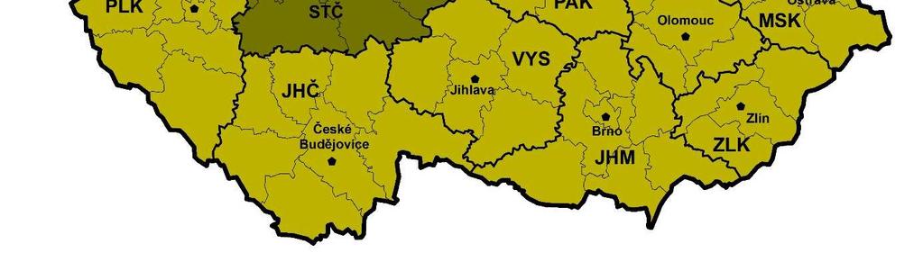 Podíl zaměstnaných ve skupině povolání Úředníci pro zpracování číselných údajů a v logistice na počtu zaměstnaných v kraji Mapa znázorňuje srovnání podílu zaměstnaných dané skupiny povolání v kraji