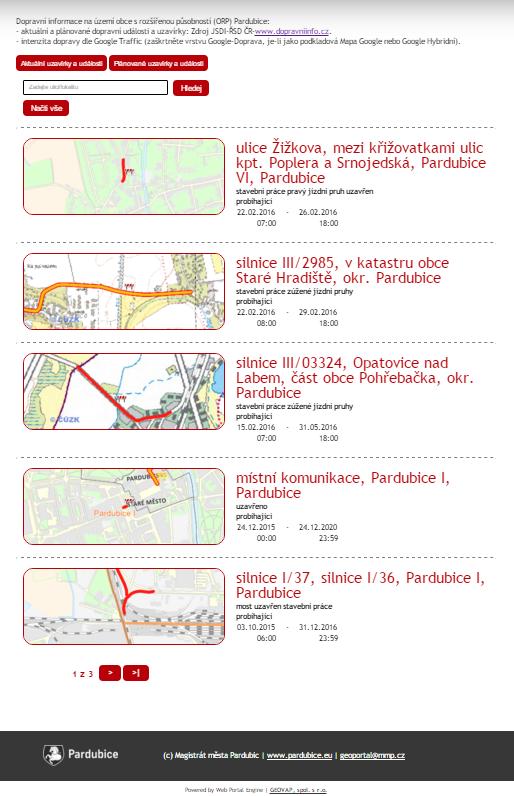 intenzita dopravy dle Google Traffic aktuální dopravní události online