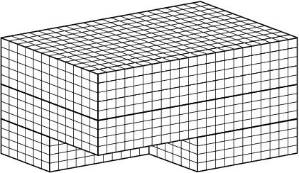 FETI domain decomposition for modelling of 3D block structure 23 Obrázek 1: 3-blocks model problem motivation of the problem and interpretation of the results may be found in [8].