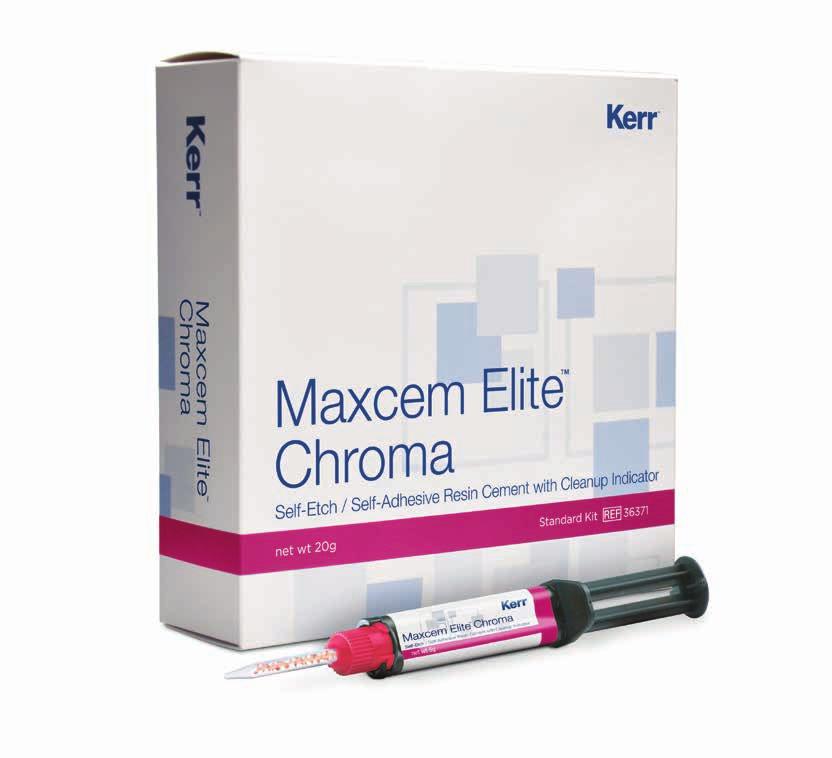 Maxcem Elite Chroma refill: 2 5g Možnost výběru odstínu: čirý (36372), bílý (36373), žlutý (36374) 3 230 Kč Maxcem Elite Chroma Standard Kit (36371): 4 5g 5 968 Kč Maxcem Elite