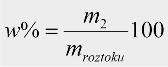 Hmotnostní zlomek a procenta