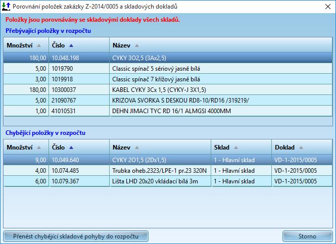 Jak co v OCEP udělat 277 +šipka dolů. Položka se posune o jednu pozici zadaným směrem.