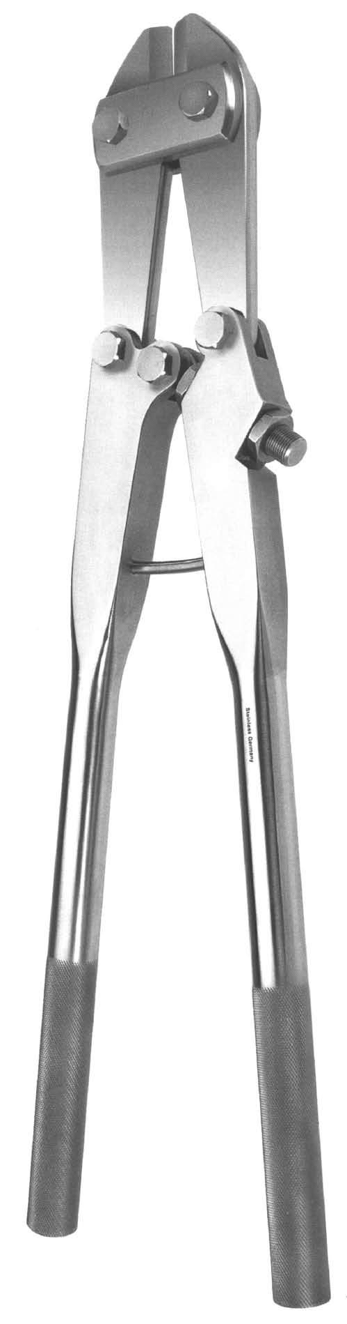 K Kleště štípací Bone Rongeurs Kleště štípací na drát Wire Cutting Forceps 1/3 116 91 0007 47,0 cm pro dráty, šrouby a hřeby do průměru 6,0 mm