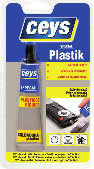 2,5 m x 19 mm Special plastik na obtížné plasty 3 g + 4 ml Smaltceys je ideální k opravě všech typů škrábanců a oprýskání na smaltovaných površích nebo keramice. Opravovaná část vypadá opět jako nová.