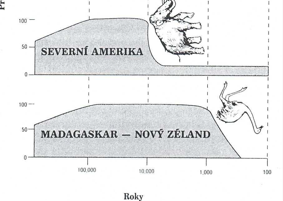 30 000 12 000 Červené šipky a čísla značí předpokládanou dobu příchodu prvních lidí na