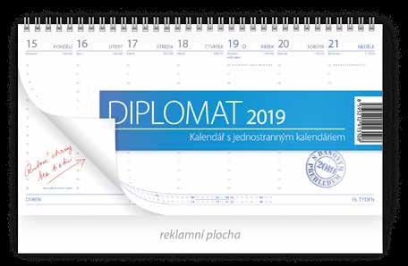 TÝDEN 2019 Kalendáře Diplomat, Aquarel, Office Originální kalendář, který vám dopřeje soukromí i v práci 60 listů