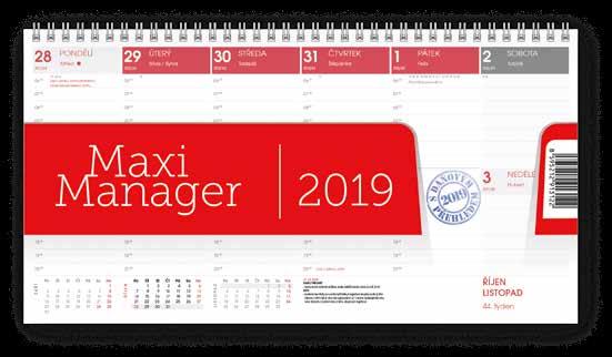 106 2019 Kalendáře Daňový, Poznámkový, Maximanager MAXIMANAGER modrý