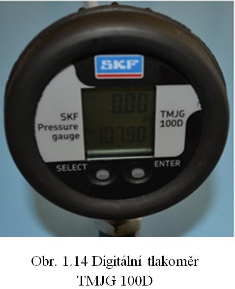1.3.2 Digitální tlakoměr TMJG 100D Použití Vysoce přesný hydraulický tlakoměr TMJG 100D je určen pro přesné měření hydraulických tlaků až do 100 MPa (14500 psi).
