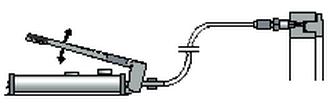 Čerpadlo SKF 729124 se spojí s hydraulickou maticí. Obr. 2.