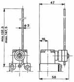 Ocelový prut stavitelný Typ Kód Spínací jednotky Spínací diagram PF2766100 1 NO+1NC mžiková 0 PF276600 1