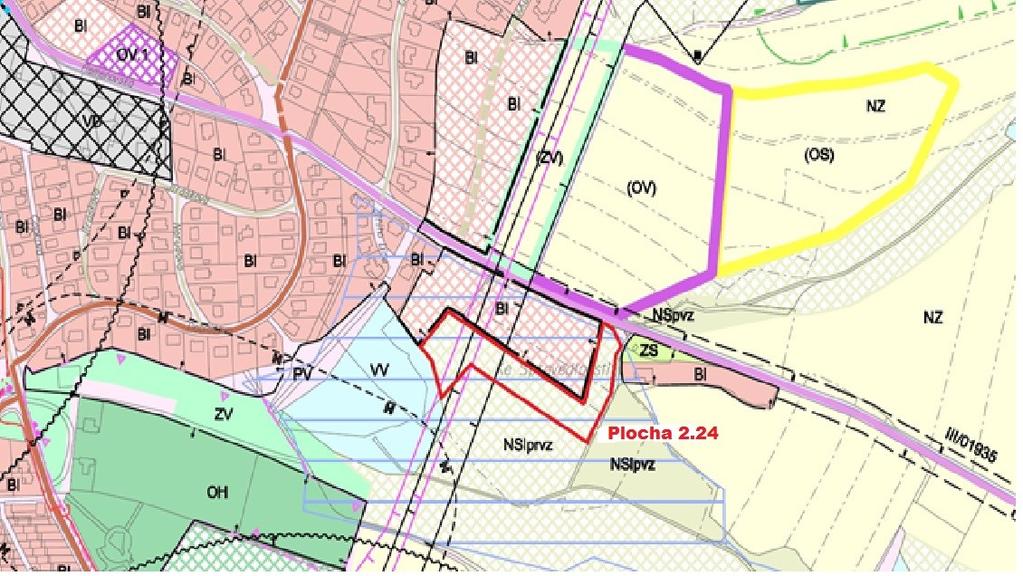 Změna 2.24 V souvislosti se změnou č. 2.8 bude prověřena možnost zařazení pozemků v k. ú.