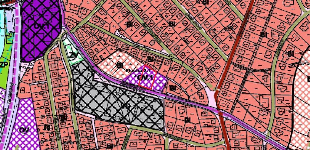 Změna 2.7 Prověření možnosti zařazení pozemku v k. ú. Pelhřimov (proti areálu DUP Pelhřimov, ul.