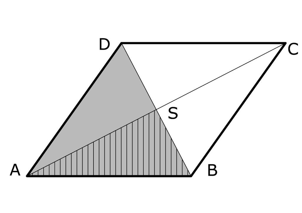 Kdyby byl jeho obrazem sousední vrchol, např. B (obr. 10a), byly by souměrně sdružené vrcholy C a D a protější strany AB a CD by měly společný bod S.