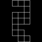 Řešení: Rozměry všech obdélníků, které se dají sestavit z 32 zápalek jsou: 1 x 15, 2 x 14, 3 x 13, 4 x 12, 5 x 11, 6 x 10 a 7 x 9. Na 7 čtverců se dají rozdělit tyto (obr. 66 a - e): Obr. 66a Obr.