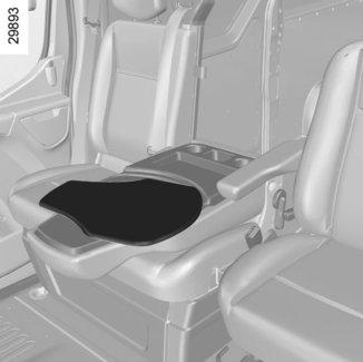 ÚLOŽNÉ PROSTORY UVNITŘ VOZIDLA (5/6) 28 29 30 31 Poznámka: Nezapomeňte odkládací desku řádně uložit zpět na místo, než zdvihnete opěradlo prostředního sedadla.