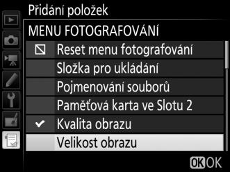 3 Vyberte položku menu.