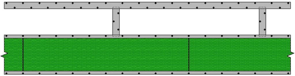 Jednotlivé pásy se pokládají na sraz s ponecháním 2-3 mm mezery. 4.