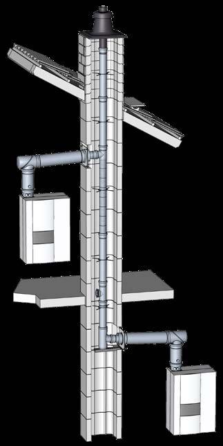 kus s přívodem vzduchu 4 3 9 4 3 2 0 9 Koaxiální kotlový adaptér 2 Kontrolní kus přímý 3 Koaxiální trubka 4 Koaxiální koleno 45 5 Univerzální střešní taška 6 Střešní koncovka 6 vzduch 5 3 5 0 9 3 4 0