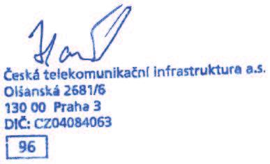 Číslo jednací: 702116/16 Číslo žádosti: 0116 699 266 Vyjádření vydala společnost Česká telekomunikační infrastruktura a.s. dne: 7. 9. 2016.