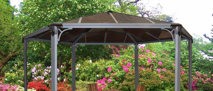 ostatní Střešní ornamenty s ventilací pro odvod vlhkosti a kouře Altán se 6 sloupky, které mohou být upevněny k jakémukoliv