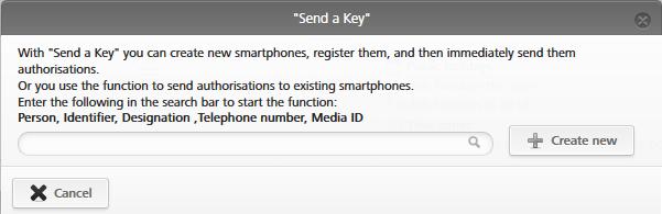 4.10.1 Funkce Send a Key Všem osobám, které vlastní smartphone, lze klíč poslat také pomocí funkce Send a Key.