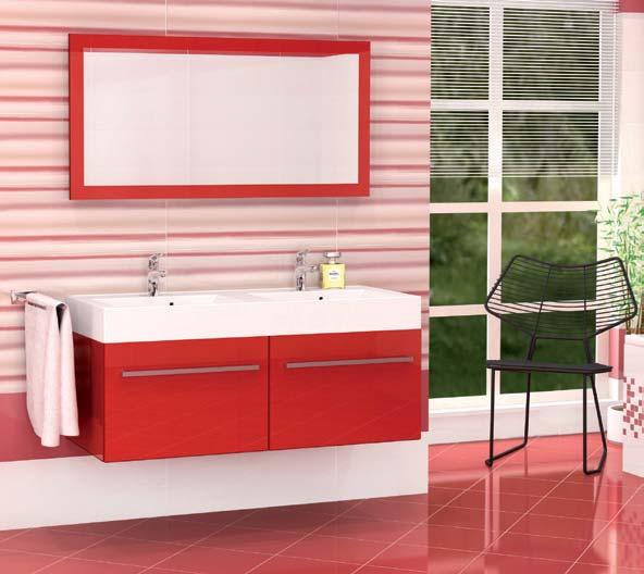Atraktivní vzhled výrobků řady Tango splňuje požadavky moderního bydlení. Jasně řezané rysy reagují na módní trendy v koupelnovém nábytku.