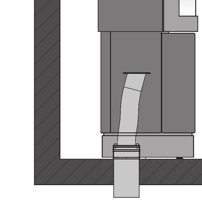 Rozměry pro připojení krbových kamen Elvas - připojení na zeď a k podlaze. 6 9 8 F F G 9 10 1, 11 1 4 11 Rozměry pro připojení krbových kamen Jena B.