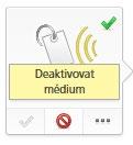 Deaktivace / opětovná aktivace média Deaktivace Na úvodní stránce Home zvolte tlačítko Smartphony či Karty. Klikněte v přehledném seznamu na požadované médium.