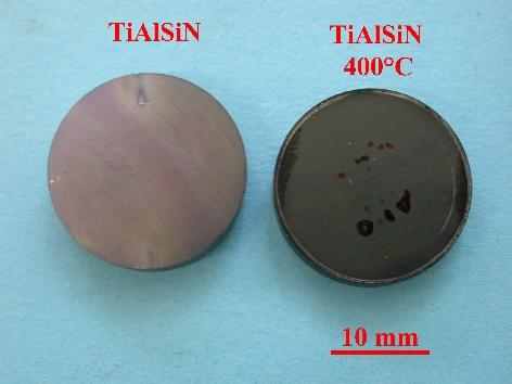 teplotu 400 C a vrstva TiAlN navíc na 800 C Nanoindentační měření: TiN nejpříznivější poměr