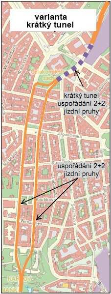 Konkrétní rozdíly v dopravních intenzitách úseků jednotlivých ulic při různých stavech lze vyčíst z výše uvedených grafů. 5.1.2. S úpravami komunikací (aktivní varianty) zdroj: TSK hl. m.