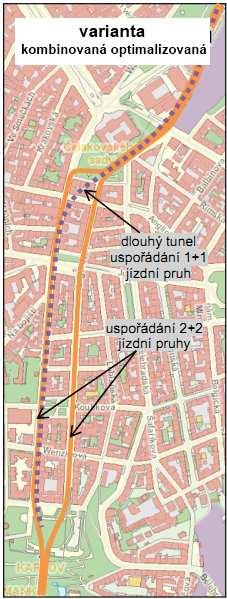 ul. Vlivem zklidnění náměstí I.P.Pavlova dochází ke snížení intenzit v ulicích Resslově a Ječné. Naopak mírné zvýšení intenzit lze zaznamenat v mnoha ulicích Nového Města, Vinohrad, Nuslí a Vršovic.