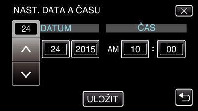 Začínáme Nastavení hodin Když zapnete tento přístroj poprvé, objeví se obrazovka NASTAV DATUM/ ČAS!