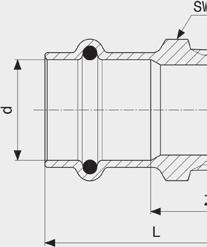 PŘEChODOVÉ KUSY/OBLOUKY Prestabo- přechodový kus model 1111 artikl d R Z L SW 605 247 12 ⅜ 22 40 22 648 626 12 ½ 24 42 22 558