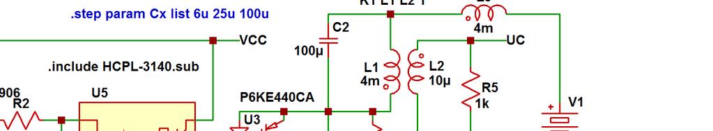 průběh I(L1) a řídicí napětí tranzistoru (signál gate ) (viz obr. 26 a 27). Obr.