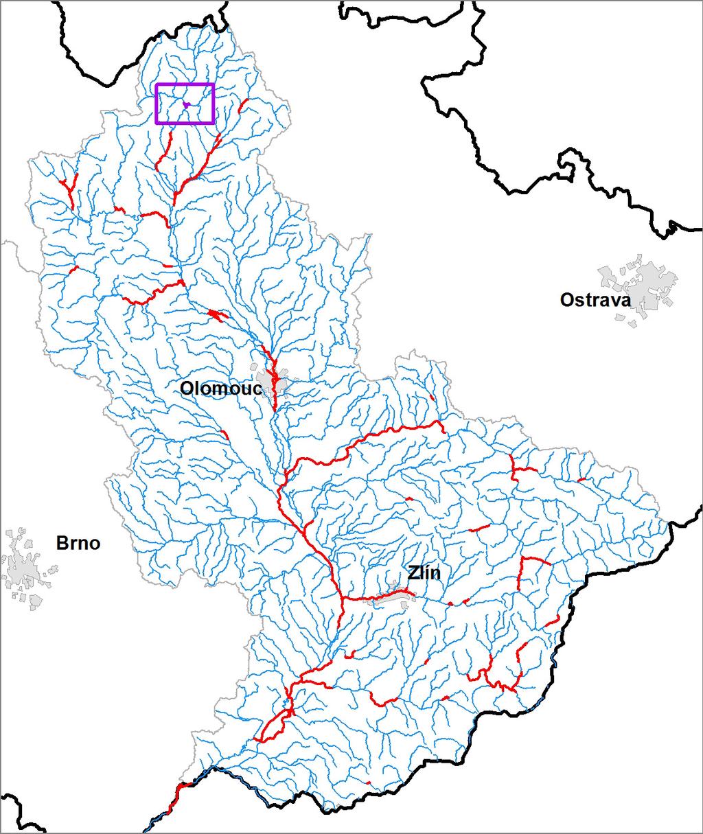 DOKUMENTACE OBLASTÍ S VÝZNAMNÝM POVODŇOVÝM RIZIKEM V OBLASTI POVODÍ MORAVY A V OBLASTI POVODÍ DYJE DÍLČÍ POVODÍ MORAVY BRANNÁ 10100234_1 (PM-17) - Ř.