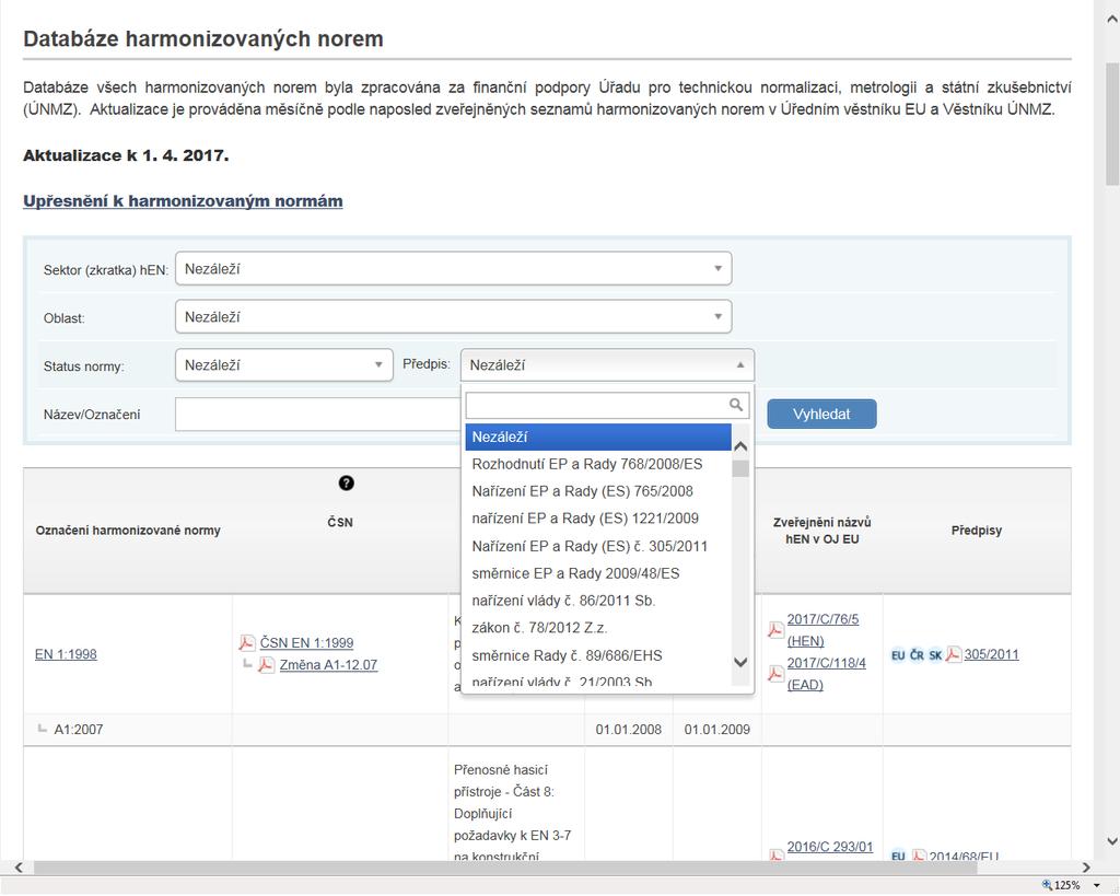 Databáze harmonizovaných