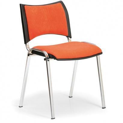 sedáku 440mm Z6 KANCELÁŘSKÁ KONFERENČNÍ ŽIDLE: konferenční židle čtyřnohá, bez područek, stohovatelná, s konstrukcí odděleného sedáku a zádové opěry, čalouněná, nosnost 100 kg, čalounění: mikroplyš