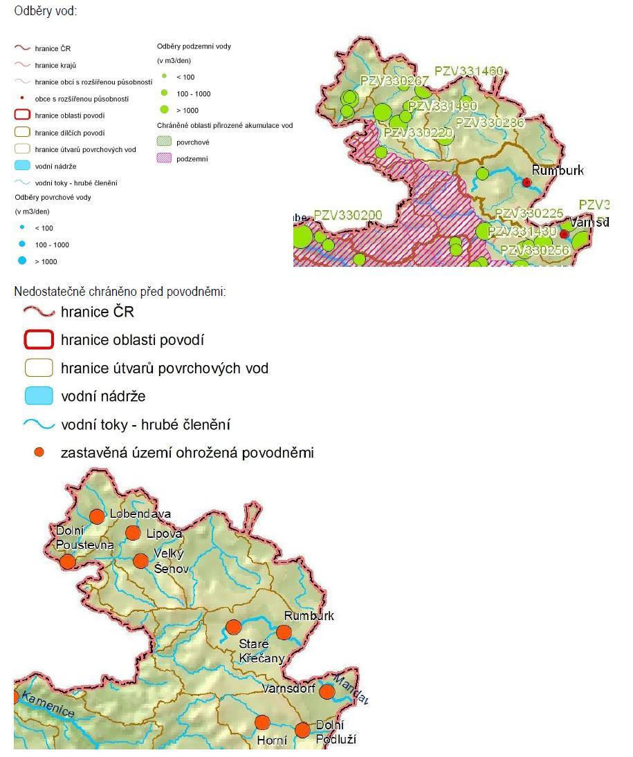 3.2 VODNÍ REŽIM Severozápadní část území odvodňuje Vilémovský potok, přítok řeky Sebnitz vlévající se do Labe. K povodí Labe patří Spréva, která protéká po státní hranici východně od Jiříkova.