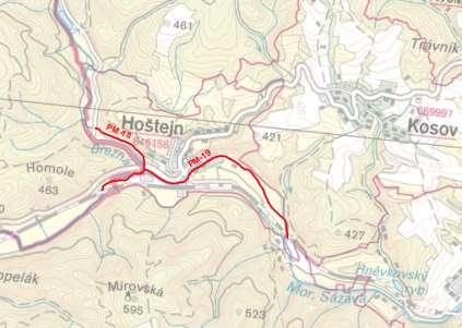 proudu PM-19 Železniční most v km 15,186, pohled