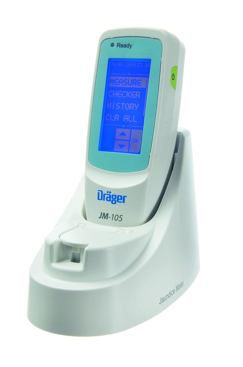 Bilirubinometr Dräger JM-105 Pro vyšetření novorozenecké žloutenky D-86399-2013 S bilirubinometrem Dräger JM-105 získáte stálou kvalitu měření a nákladovou efektivitu po celou dobu