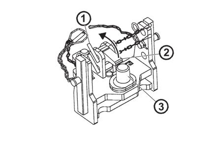 (A): 1 - Demontujte zajišťovací šroub (1) 2 - Zabezpečte modul proti poklesu, odjistěte a demontujte čepy (2) 3 - Modul vysuňte z konzoly směrem dolů Montáž proveďte opačným postupem.