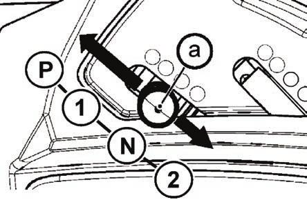 HYDRAULICKÉ ZAŘÍZENÍ Ovládání předních vývodů vnějšího okruhu hydrauliky Přední vývody vnějšího okruhu hydrauliky jsou ovládány pákou (a) která má čtyři polohy: N - Neutrální poloha.