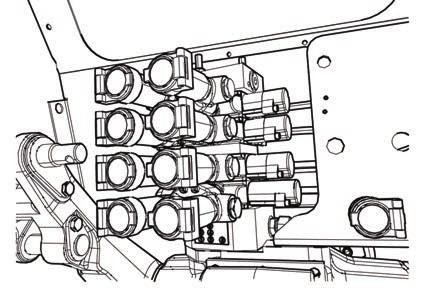 Popis lehkých závad elektrohydrauliky EHR-B ELEKTROHYDRAULIKA F_02_174 kombinace blikání LED diagnostické (7) dlouhá pauza počet bliknutí krátká pauza počet bliknutí lokalizace závady možná příčina