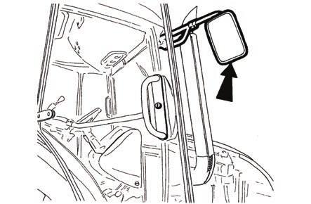 SEZNÁMENÍ S TRAKTOREM Zpětná zrcadla Před jízdou nebo započetím práce seřiďte zpětná zrcadla tak, aby umožnila sledovat celou jízdní dráhu nebo pracovní pole. Zpětná zrcadla mohou být * vyhřívaná.