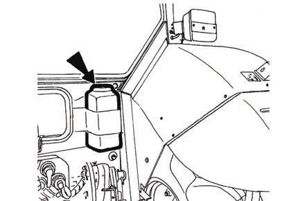 Stěrač zadního okna Spínač zadního stěrače je umístěn na pravém sloupku kabiny. Jednorychlostní motorek zadního stěrače je ovládán jednopolohovým spínačem zadního stěrače.