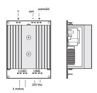 7.4. Deska pro řízení rychlosti ventilátoru (kód MCHRTF*) Desky pro přerušení fáze (kód MCHRTF****) jsou použity pro řízení rychlosti ventilátorů kondenzátoru.