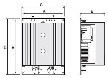 Obr. 8.d Moduly pro řízení kondenzátoru s ventilátorem Čtyři otvory pro upevnění desky pro řízení rychlosti mají průměr 4 mm a střed je umístěn 3.5 mm od hrany desky.