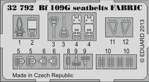 Revell 32794 Bf 109G seatbelts 1/32