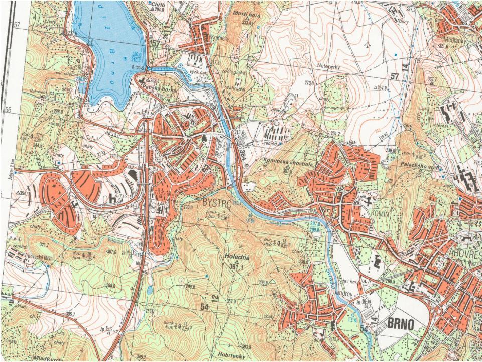 Československé (české) vojenské topografické mapy (1988-1995) 1:25 000 Originály map pochází z Agentury ochrany přírody a